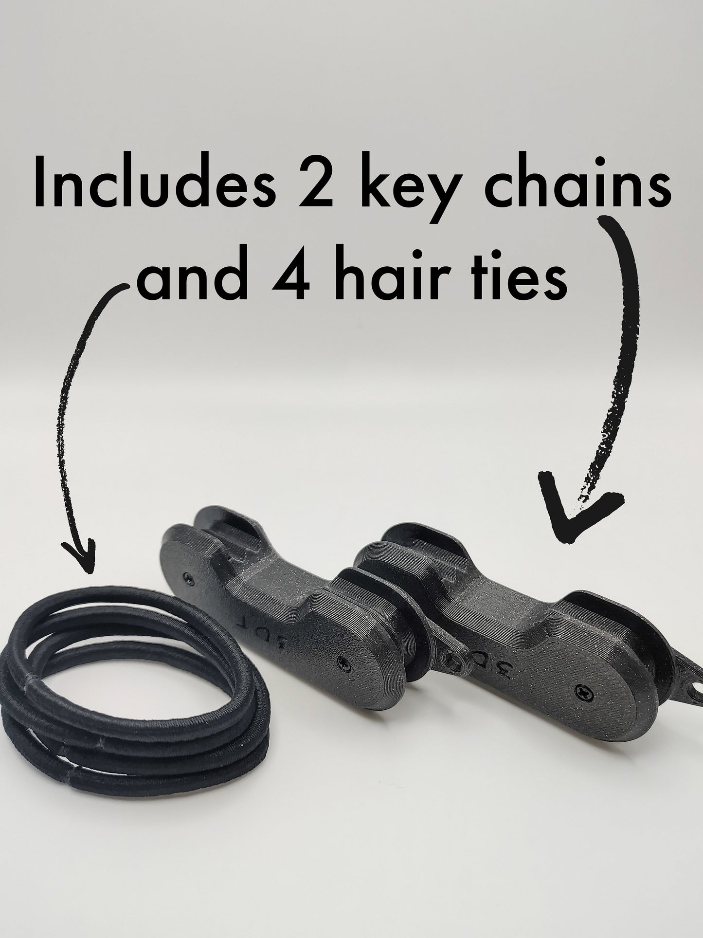 Key Chain Hair Tie Holder | Tactical way to Store Your Hair Ties