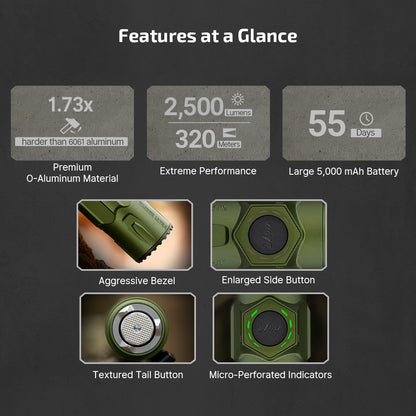 Olight Warrior Ultra 2500 Lumen Tactical Flashlight