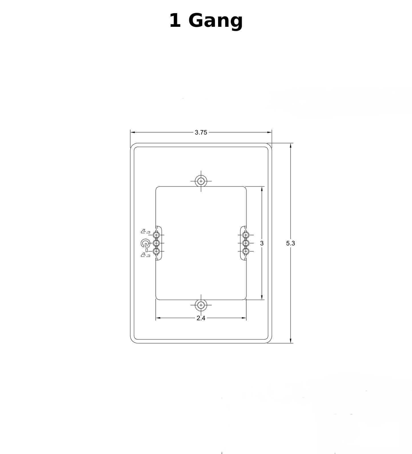 Wall Plate Adapter for Sonoff NSPanel Pro & Pro 120 – Fits US 1-, 2-, and 3-Gang Boxes