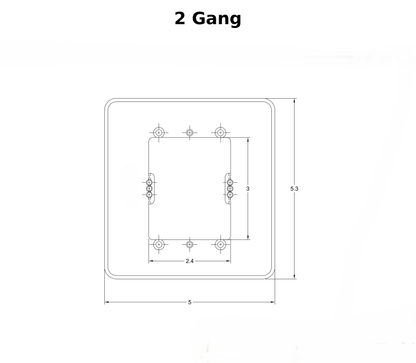 Wall Plate Adapter for Sonoff NSPanel Pro & Pro 120 – Fits US 1-, 2-, and 3-Gang Boxes