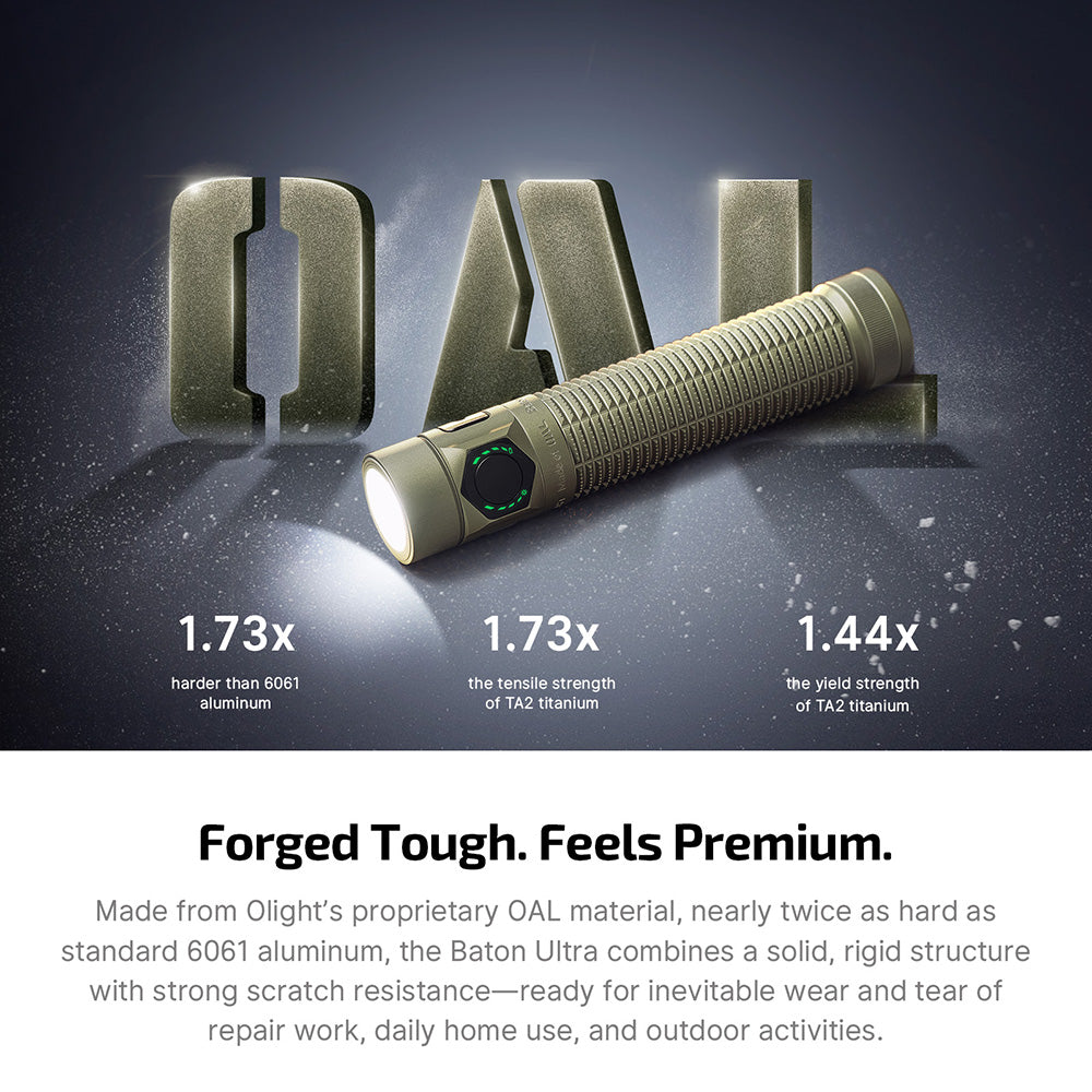 Olight Baton Ultra Flashlight 1800 Lumens USB-C Rechargeable