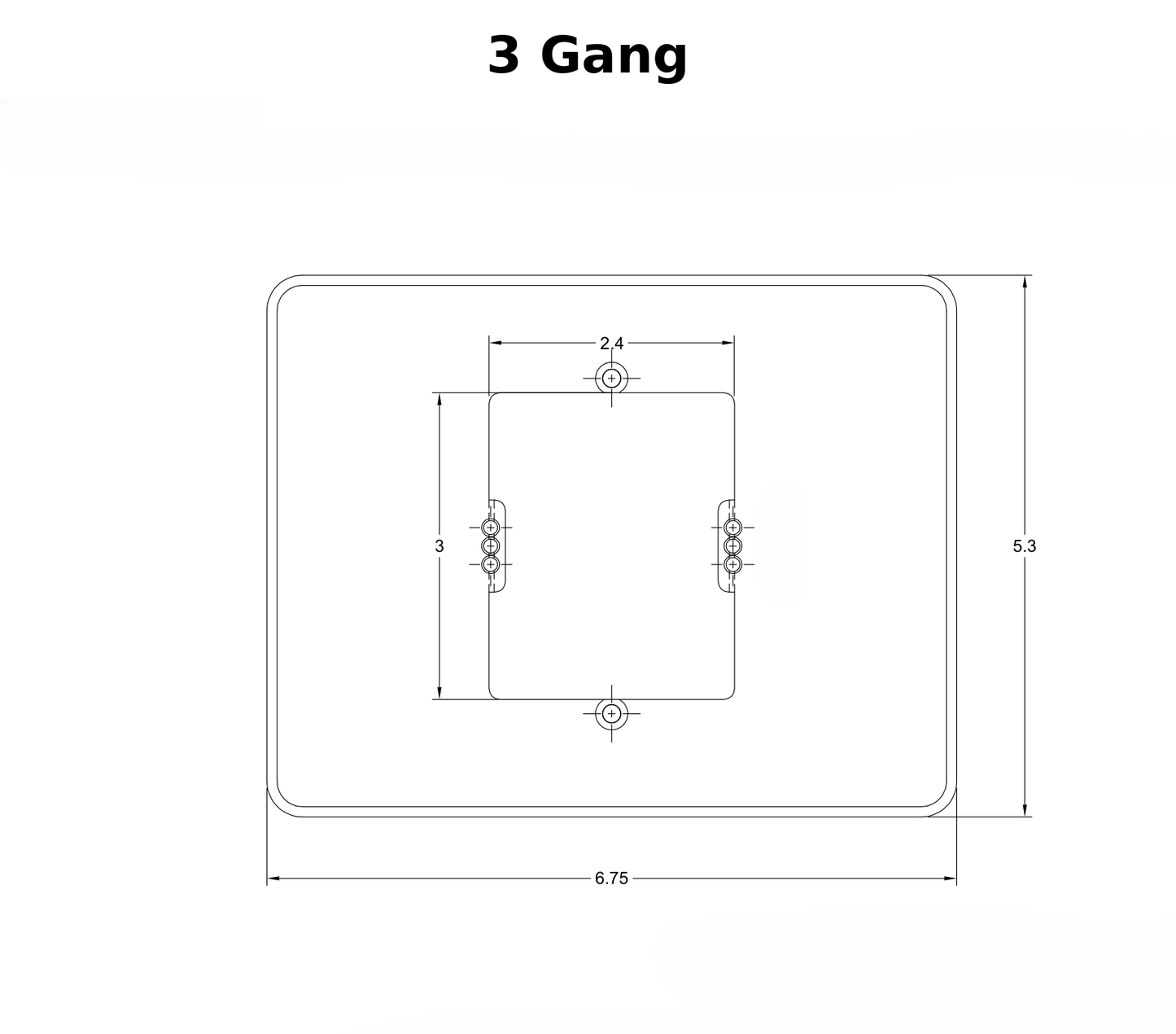 Wall Plate Adapter for Sonoff NSPanel Pro & Pro 120 – Fits US 1-, 2-, and 3-Gang Boxes