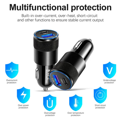 70W USB-C and USB-A Car Charger