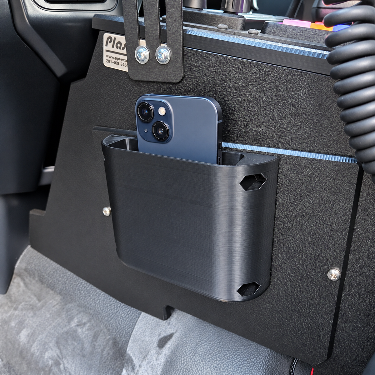 Patrol Vehicle Phone Holder – Screw Mount for Heavy Equipment, Boats, UTVs & RVs
