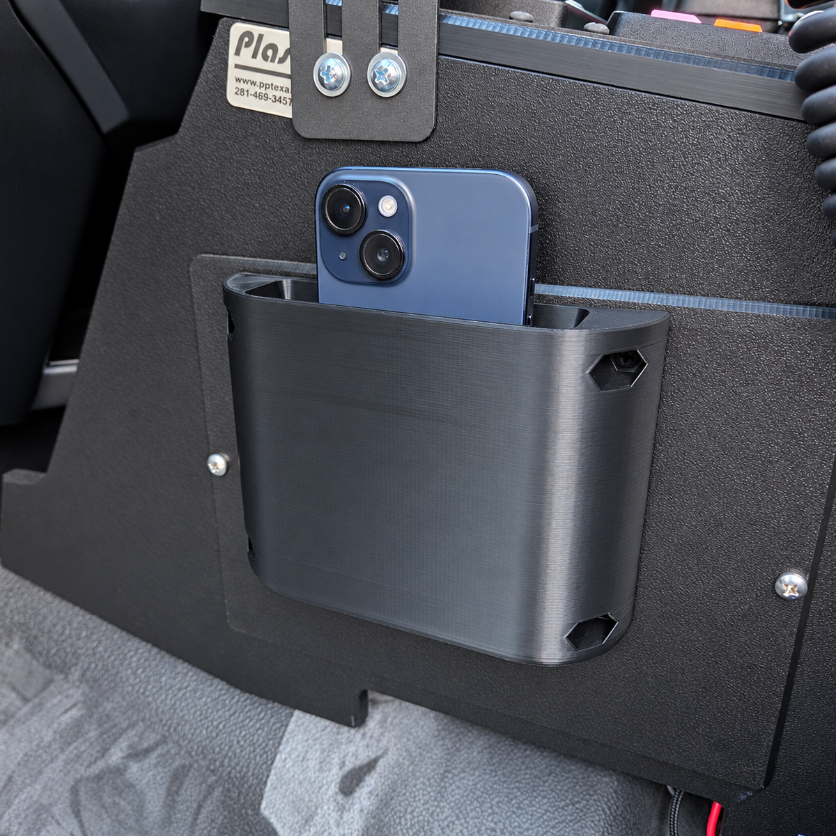 Patrol Vehicle Phone Holder – Screw Mount for Heavy Equipment, Boats, UTVs & RVs