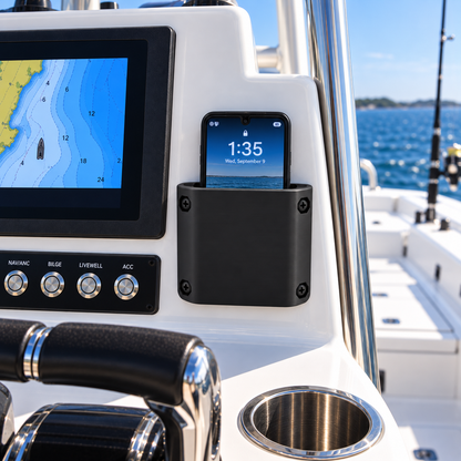 Heavy-Duty Universal Phone Holder – Screw Mount for Equipment, Boats & Vehicles
