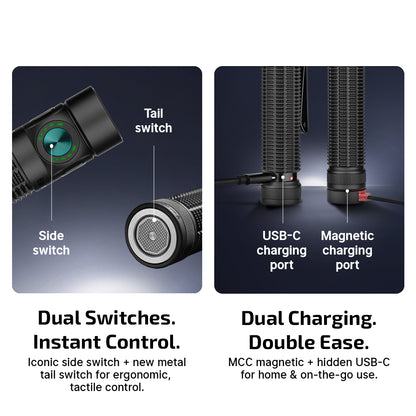 Olight Baton 4 Pro Flashlight 1600 Lumens USB-C Rechargeable